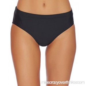 Athena Women's Landa Mid Waist Swimsuit Bikini Bottom Black B07DWDG4CV